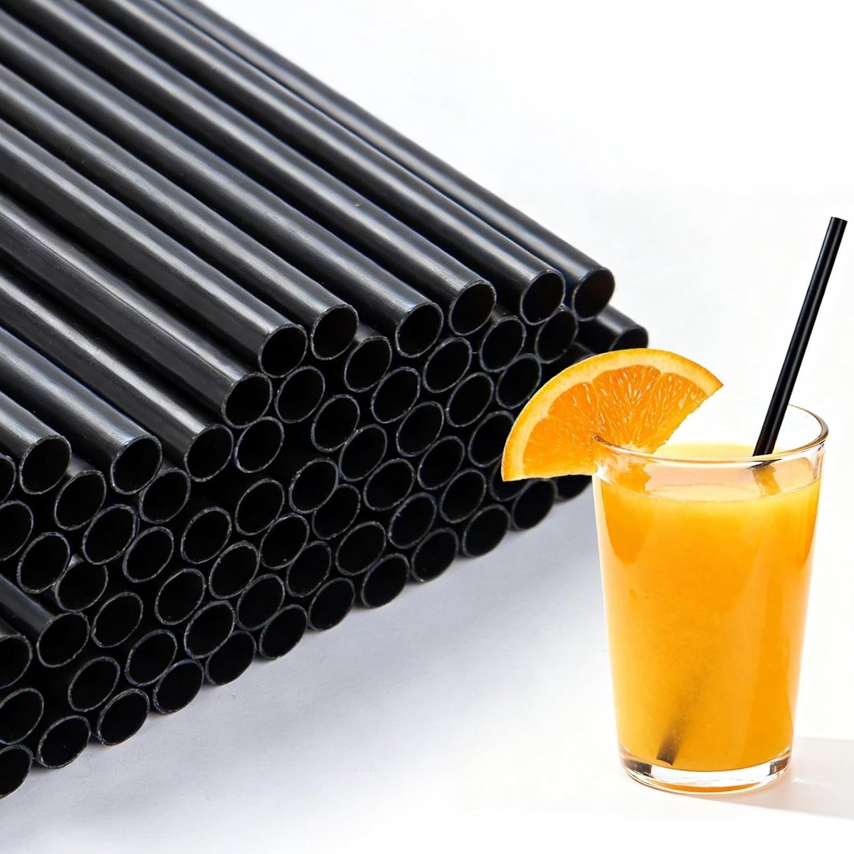 Herbruikbare Rietjes - Zwart - Voedselveilig PP - Vaatwasmachinebestendig - Voor Dranken en Feestjes