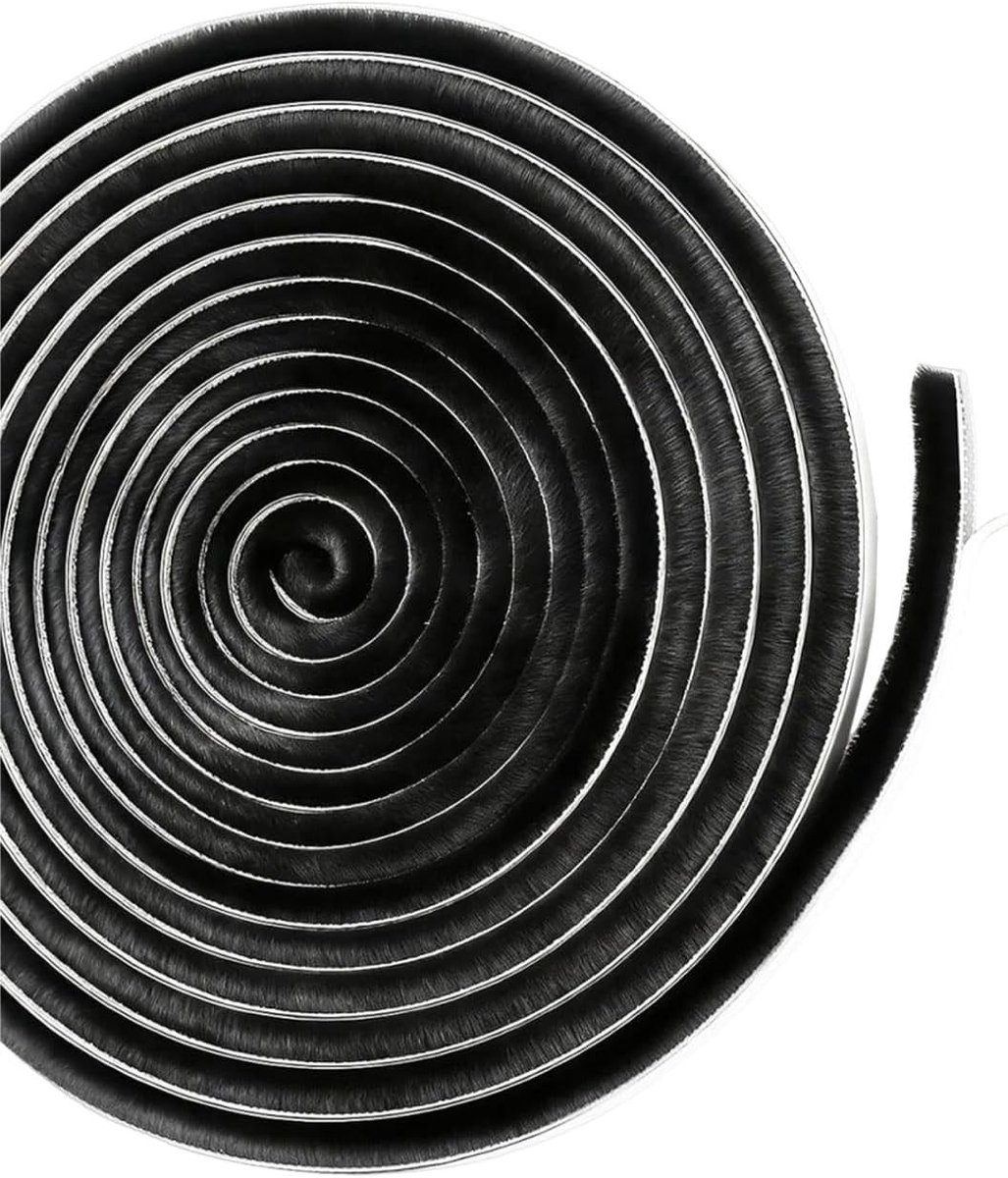 Weerbestendige Zelfklevende Strip voor Deuren en Ramen - Geluiddempende en Waterdichte Isolatieband 5m, 9mm Breed, 5mm Dik