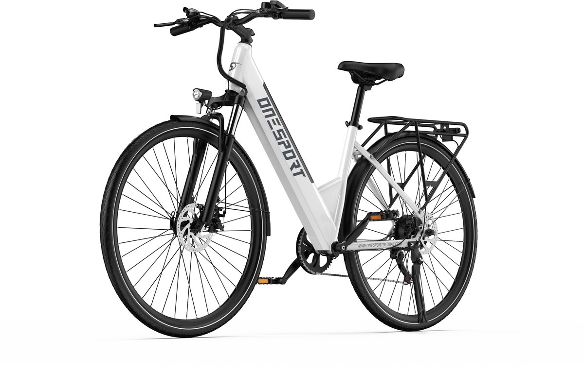 ONESPORT OT12 E-bike - 25 km/u - 27.5inch - 40km actieradius - 250W motor - 36V 13Ah accu - wit