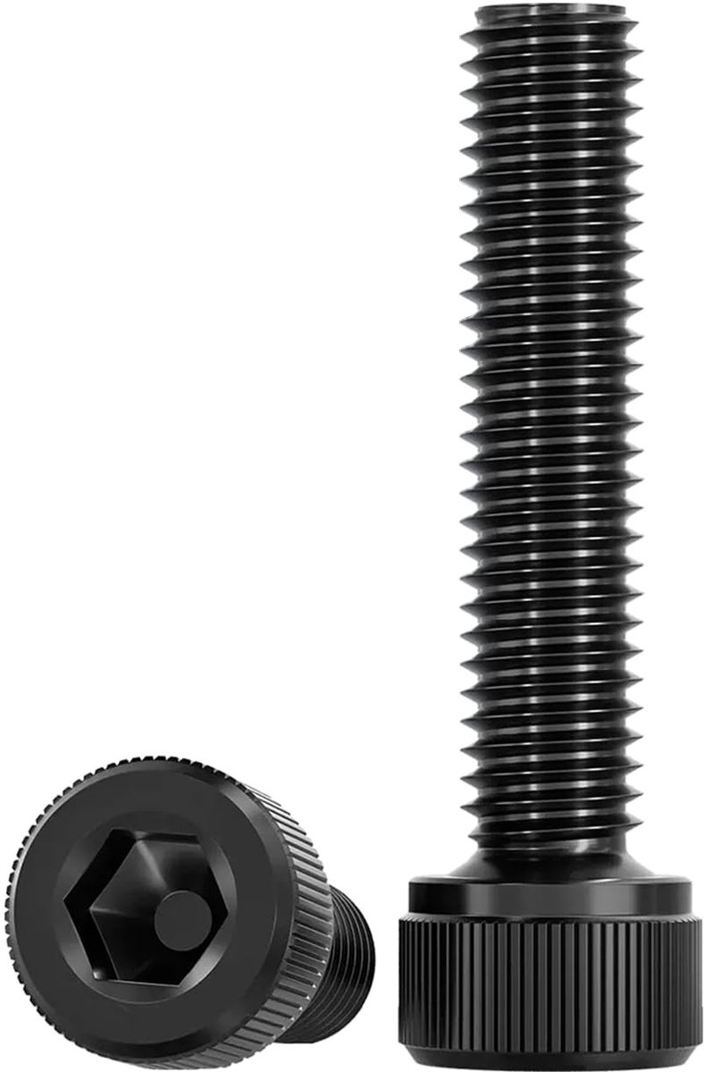 Cylinder Head Schroeven M5 x 35mm - 20 Stuks, Voldraad, Roestvrij Staal, Zwart Geoxideerd, Voor Motoren en Machines