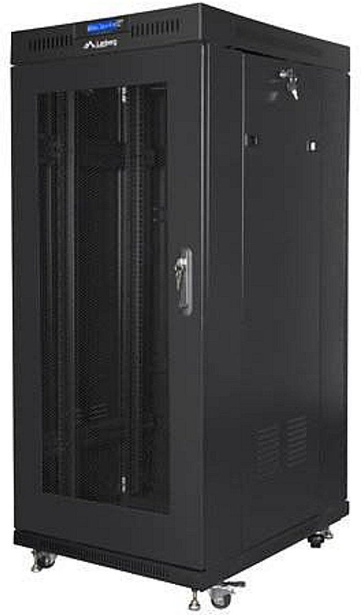 Lanberg FF01-8822-23BL rack 22U Vrijstaande rek Zwart