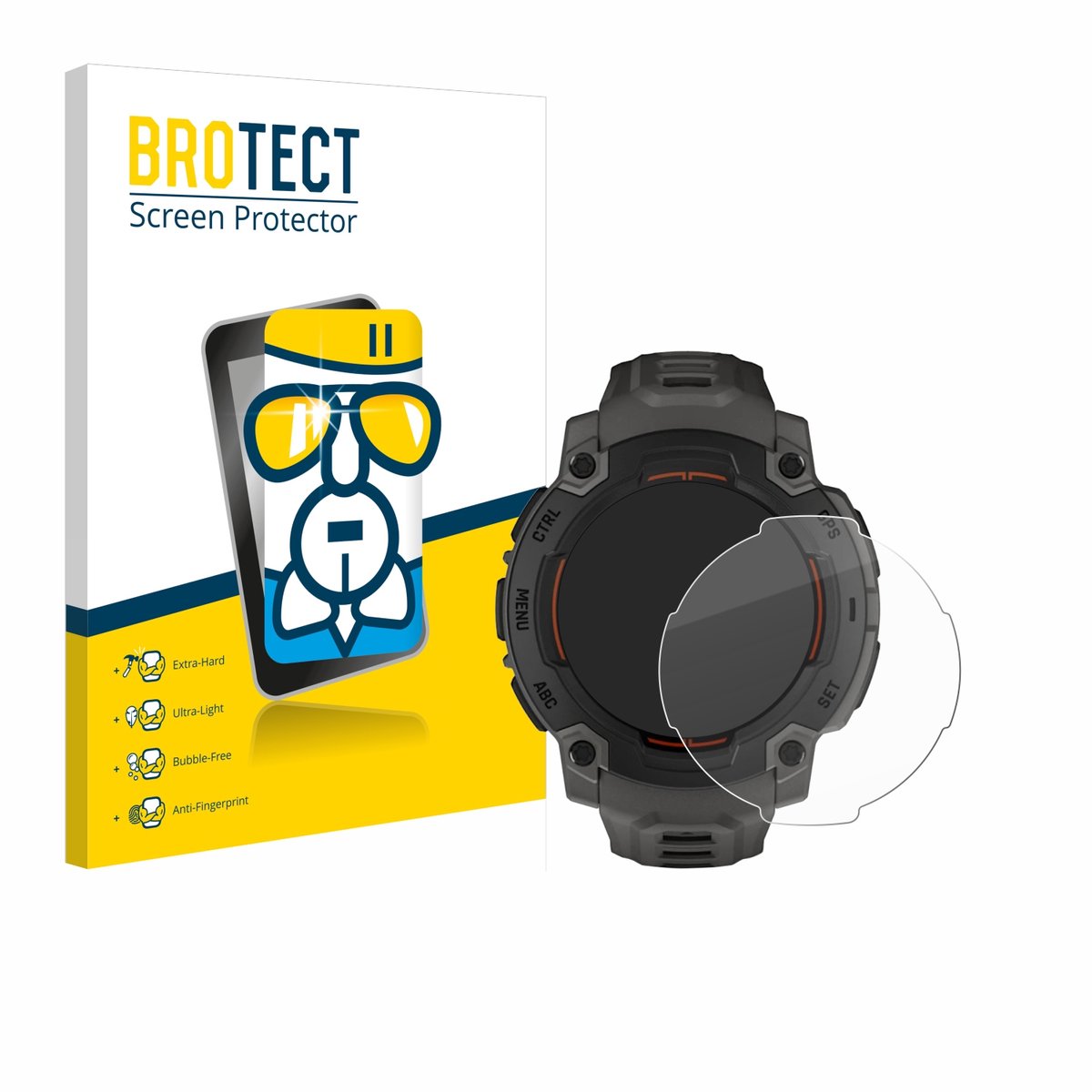 Screenprotector voor Garmin Instinct E (45 mm) Beschermglas transparant