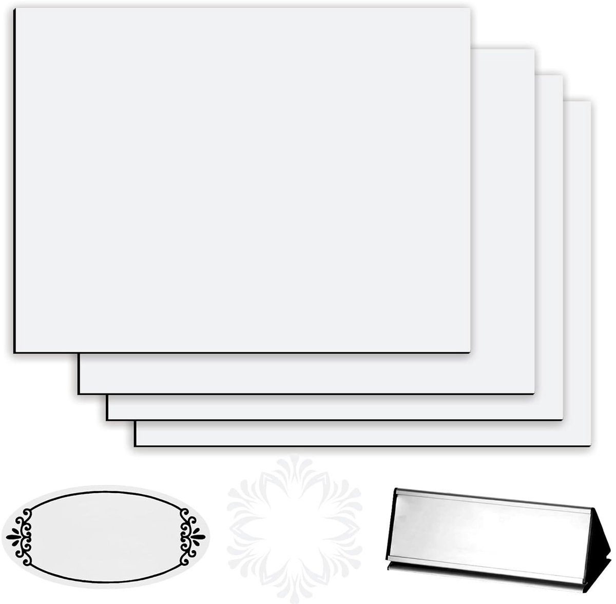 ABS Plastic Plaat voor Graveren - 4 Stuks 30x20cm 1.3mm, Geschikt voor Laser Graveren, DIY Projecten en Naamlabels