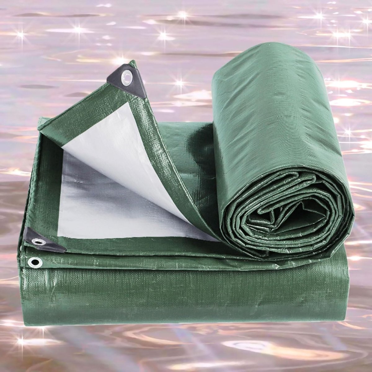 Zeildoek Zwaar Uitgevoerd - Afdekzeil Waterdicht - Bescherming Buiten - Scheurvast Materiaal - 160 x 280 cm - Groen