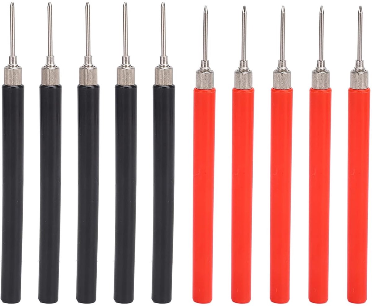 Testsonde Pinnen - Meetpennen Multimeter - Elektrische Circuits Testen - Schroefverbindingsontwerp - 4mm Gatdiameter - Rood Zwart