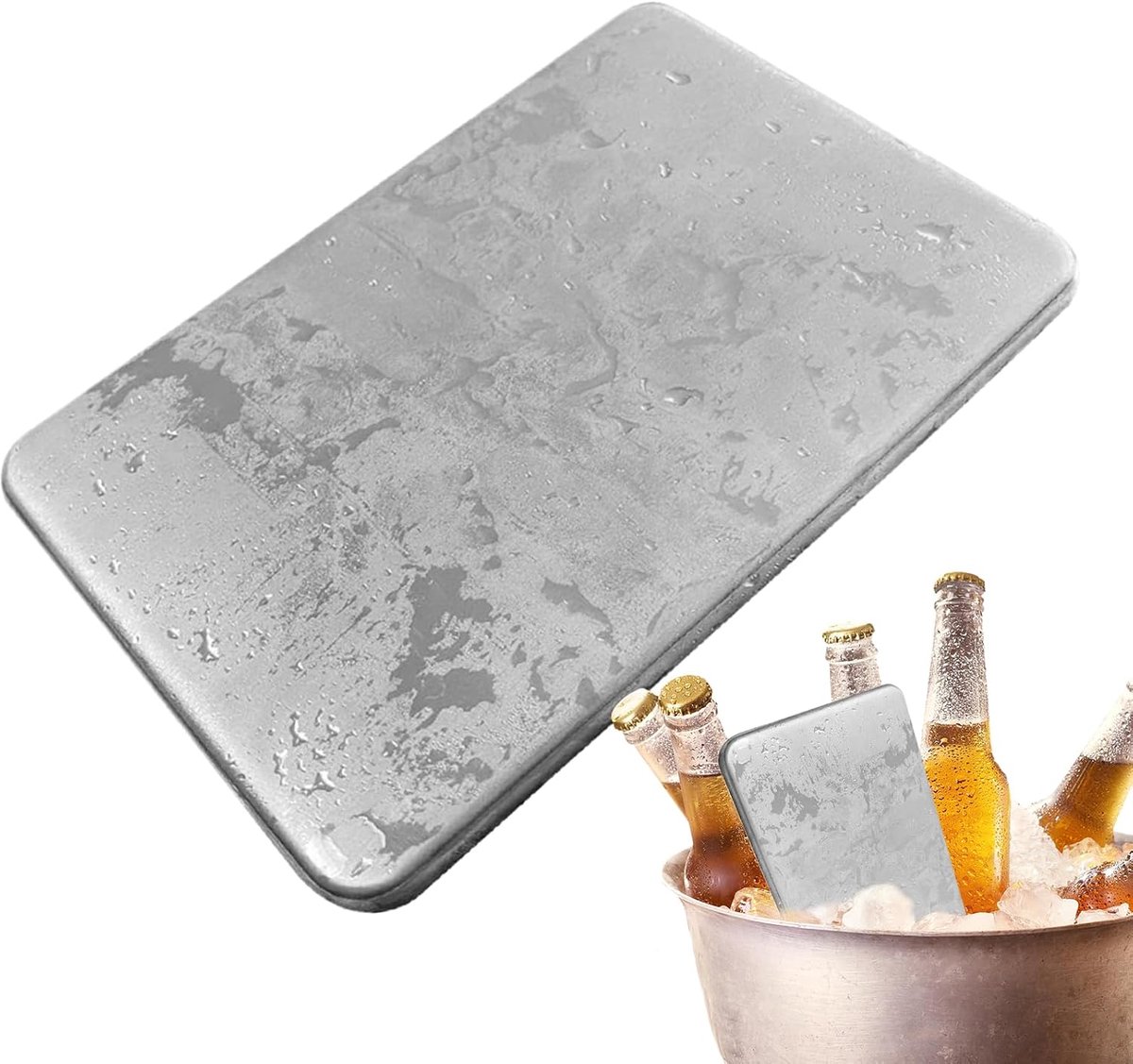 Roestvrijstalen IJsblokjes - Herbruikbare Koelpacks - Eten en Drinken Koelen - Snelvriezend - Diverse Maten - Zilver