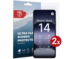 Rosso Screen Protector Geschikt voor Xiaomi Redmi Note 14 5G | Ultra Clear Duo Pack | TPU Folie | Case Friendly Beschermfolie | 2 Stuks