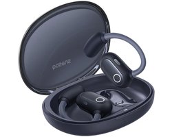 Baseus Eli Sport 1 | Open-Ear Oordopjes | Met Nekband | Sport Oordopjes | Geschikt voor Hardlopen, Wielrennen, Reizen, etc | Waterdicht IPX4 | Draadloze Oortjes | Cosmic Zwart