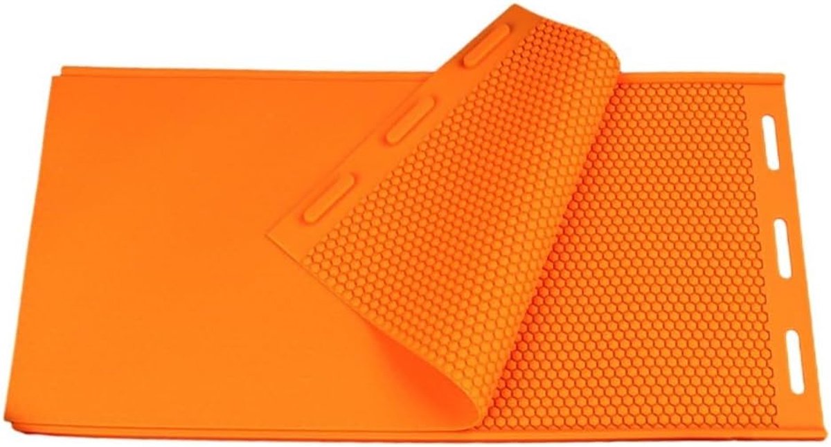 Bijenwas Foundation Pers - Siliconen Mal - Bijenkorf Voorbereiden - Gemakkelijk Losmaken - 44 x 27 cm - Oranje