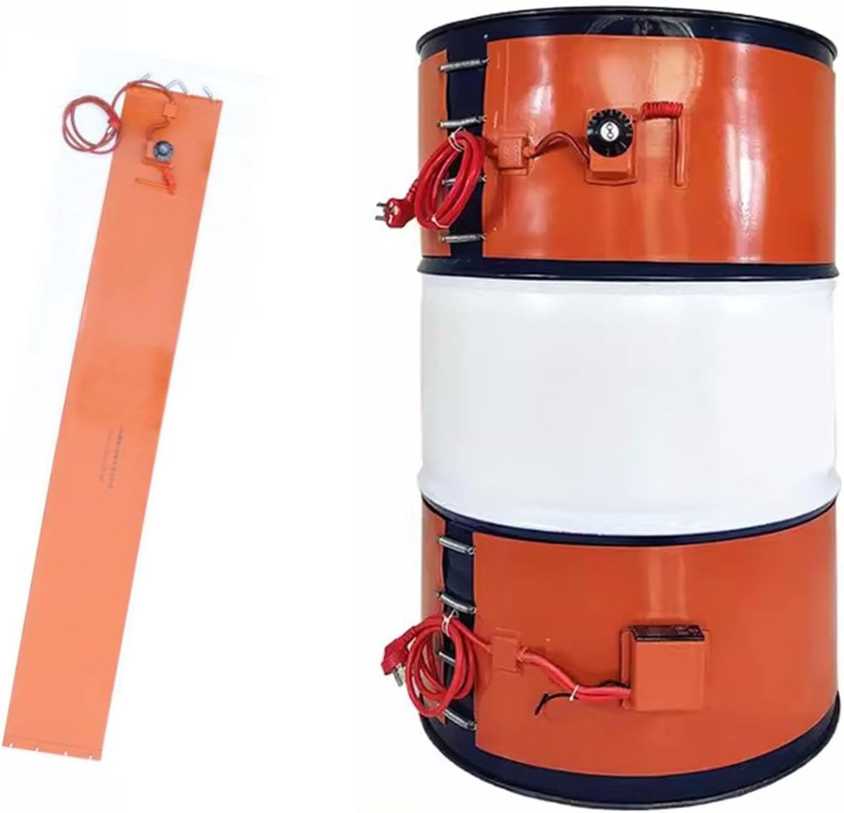 Verwarmingsband - Olievat Verwarming - Industriële Verwarming - Verstelbare Thermostaat - 200x860mm - Zwart