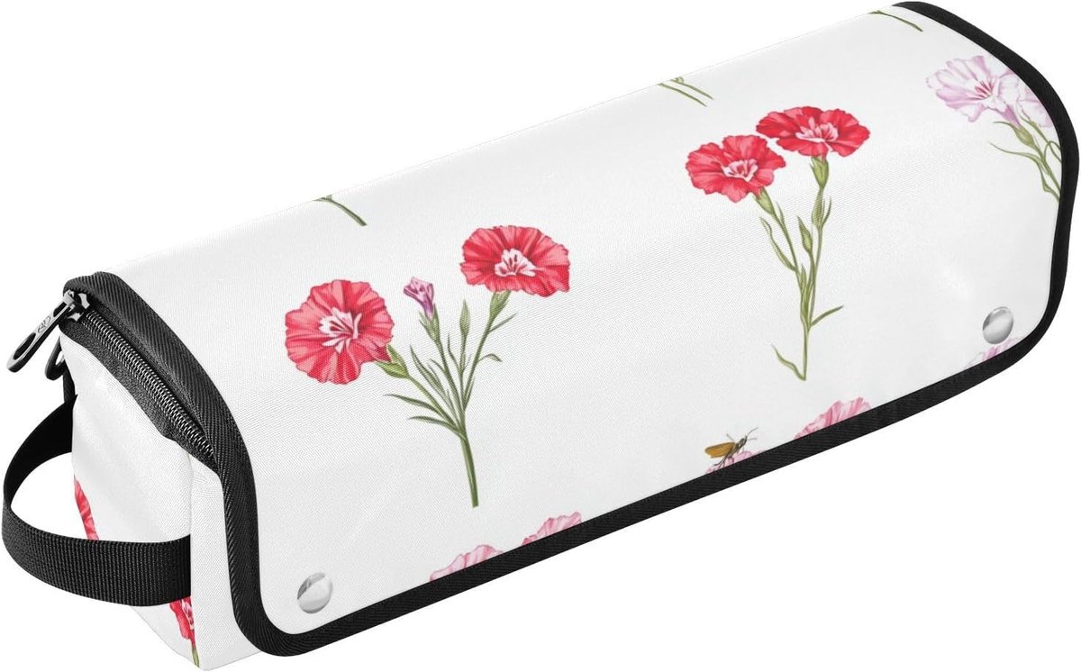 Haarstyling Tas - Reistas Stijltang - Haarstyling Onderweg - Hittebestendige Mat - 1 Size - Iris Wit