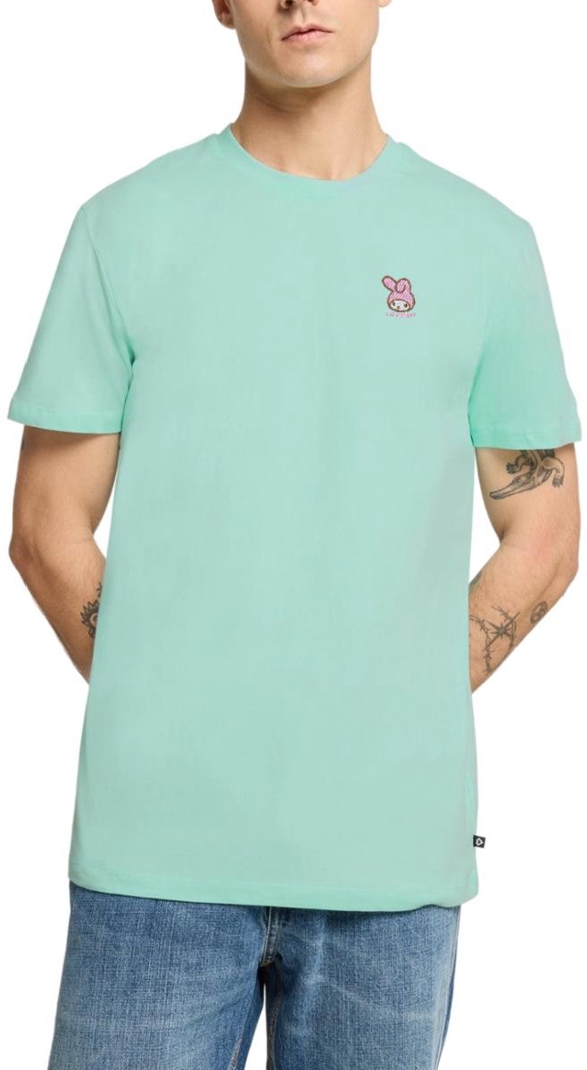 My Melody Geborduurd Portret Premium T Shirt Heren