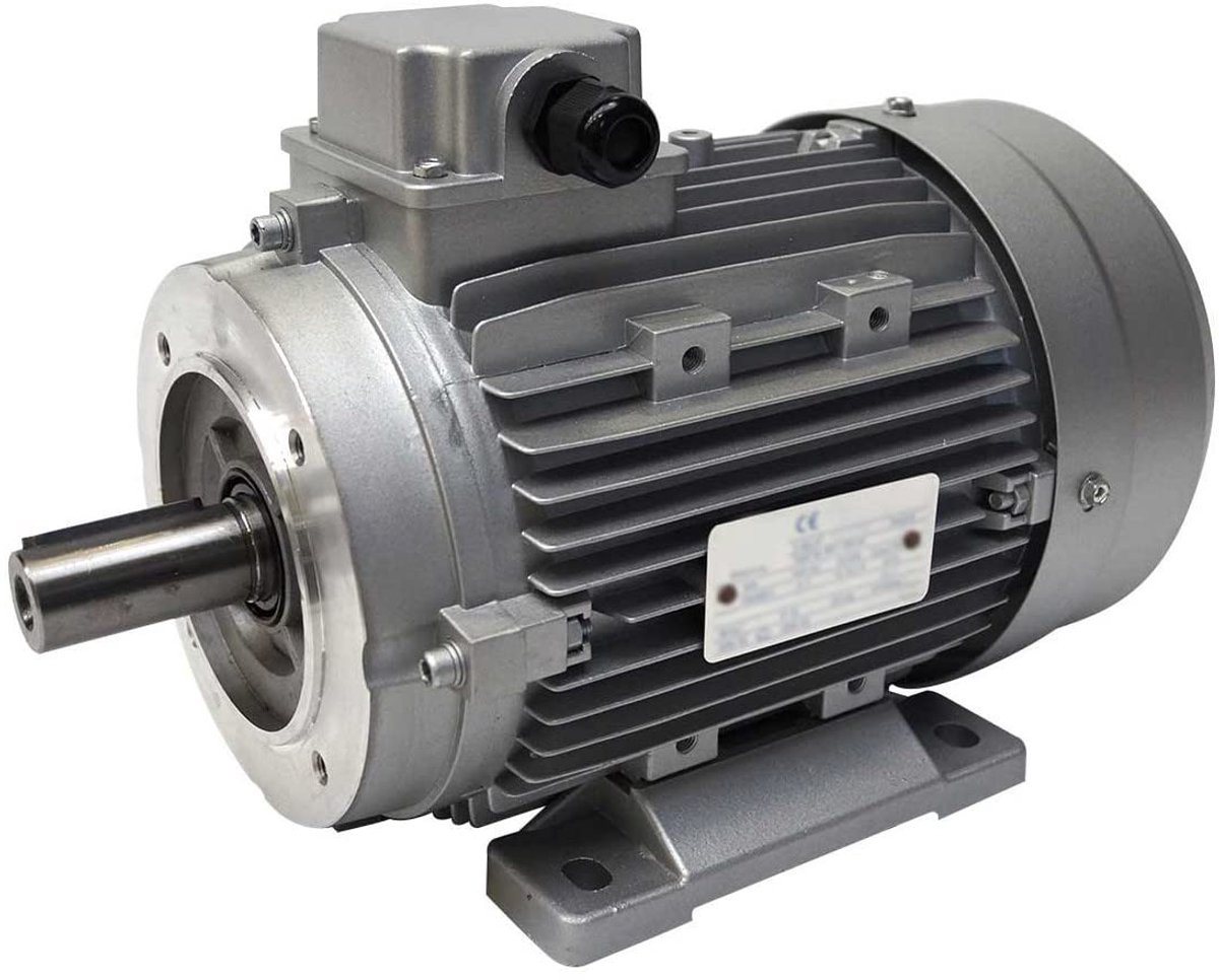 Driefase Elektromotor - Asynchrone Motor - Machine Aandrijven - IP55 Waterdicht - 4 kW 1500 RPM - Aluminium