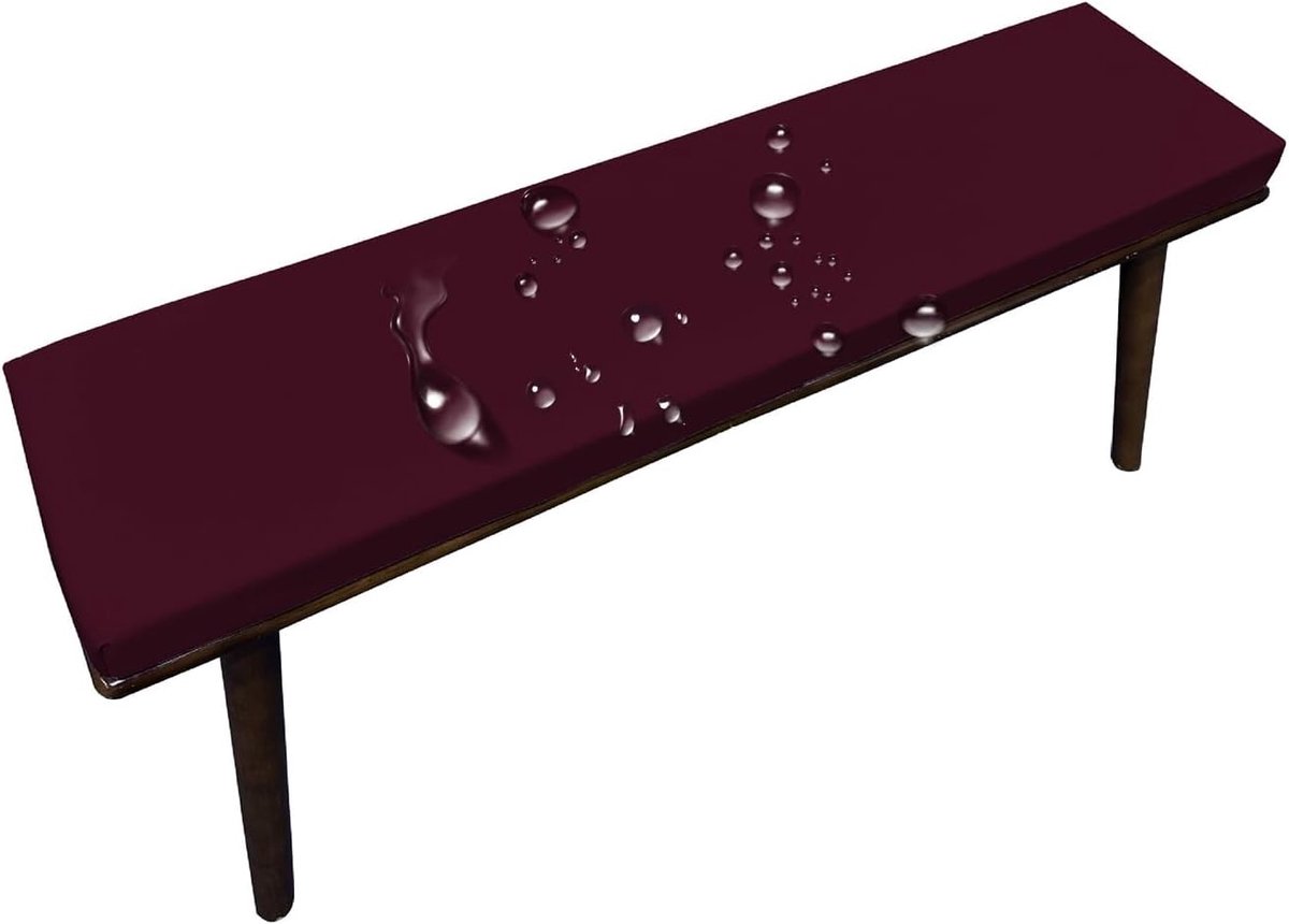 Buitenbank Kussen - Tuinbank Zitmat - Buiten Zitten - Waterdicht UV-bestendig - 40x16x2in - Paars Rood