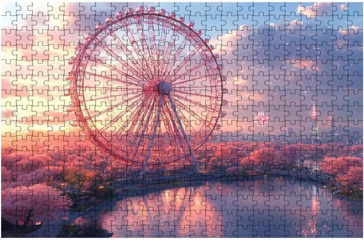 Puzzel 5000 stukjes - Houten puzzel volwassenen - Ontspanning thuis - Geïmporteerd lindehout - 160x105 cm - Kersenbloesem