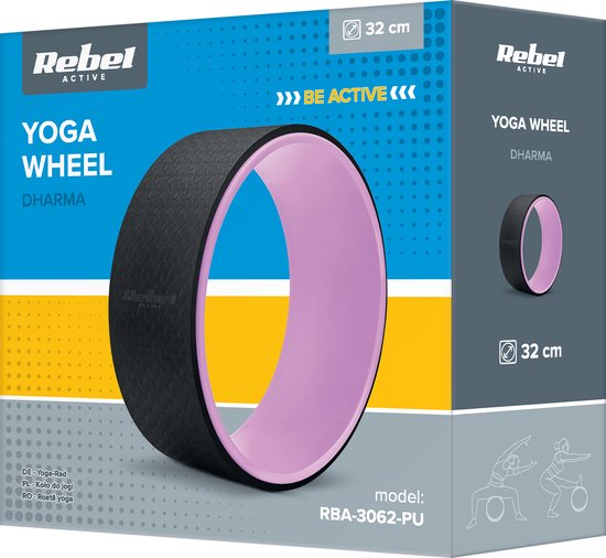 Rebel Active Serie - Yogawiel Dharma - 32cm - Polipropyleen en Schuim - Max. 150kg van Rebel Active — afbeelding 4
