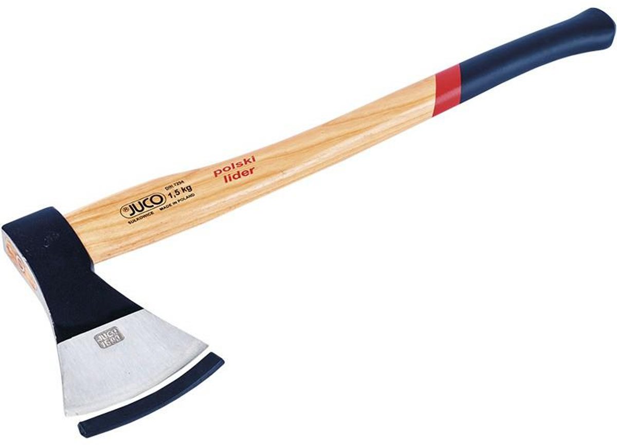 Juco T1053 Serie - Bijl - 1,25kg - Inductiegehard Stalen Kop - Essenhouten Handvat