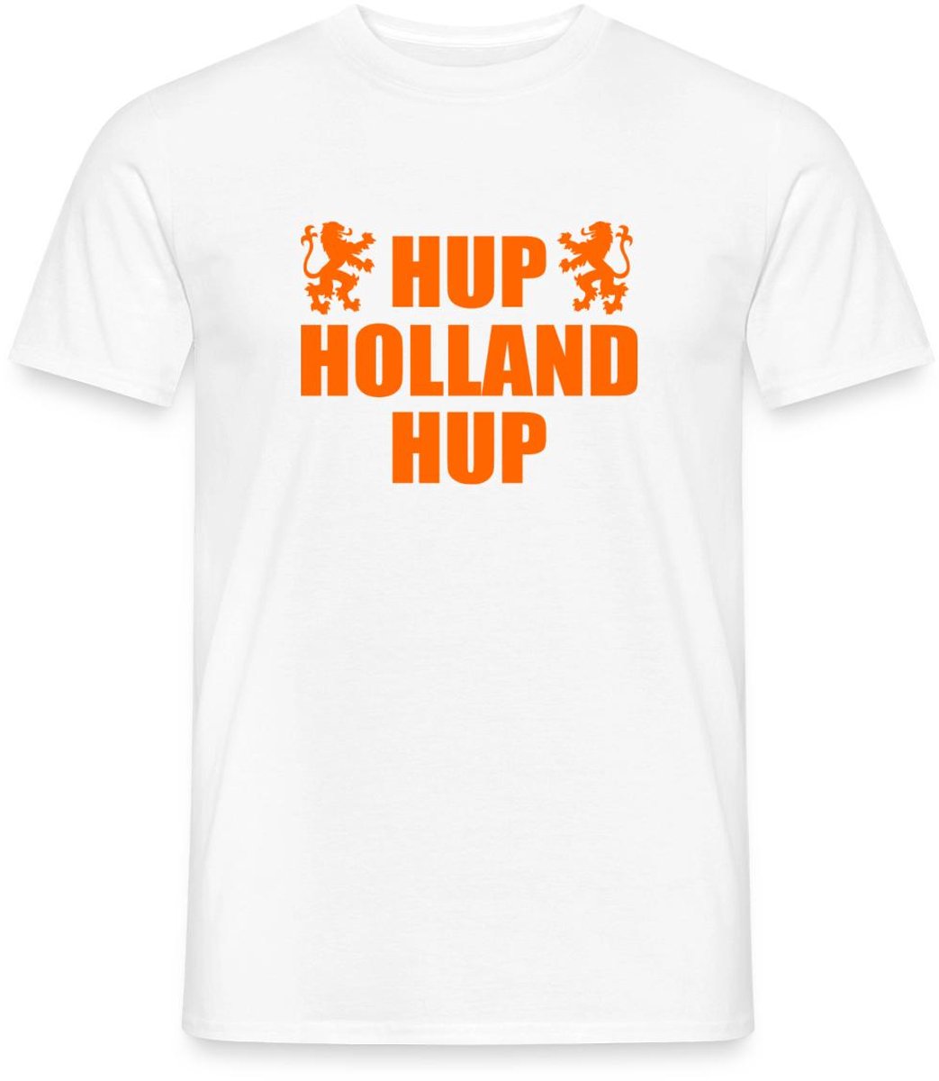 Nederland Voetbal Shirt Hup Holland Hup T-Shirt Heren