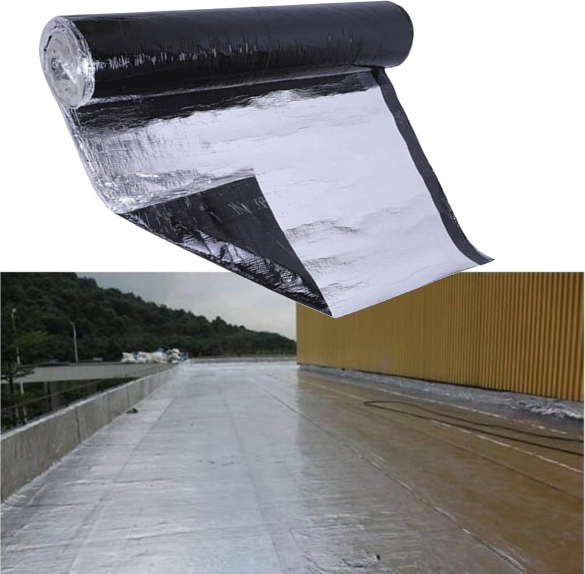 Dak reparatie tape - Waterdicht bitumentape - Lekkages dichten - Weerbestendig aluminium - 20x900cm - Zilver
