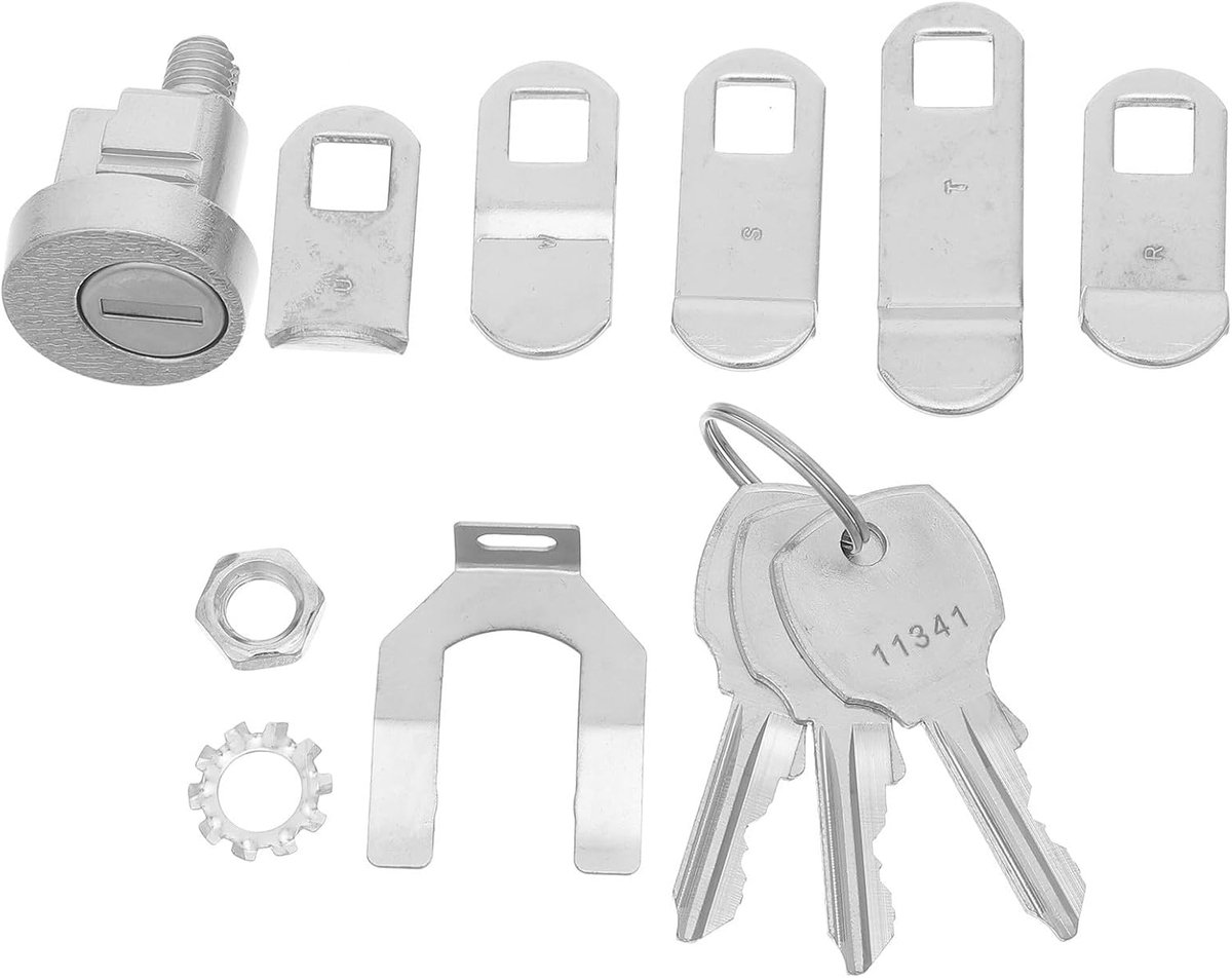 Brievenbusslot Vervanging - Slot met Sleutels - Post Beveiligen - Verdikte Zinklegering - 3.2 cm - Zilver