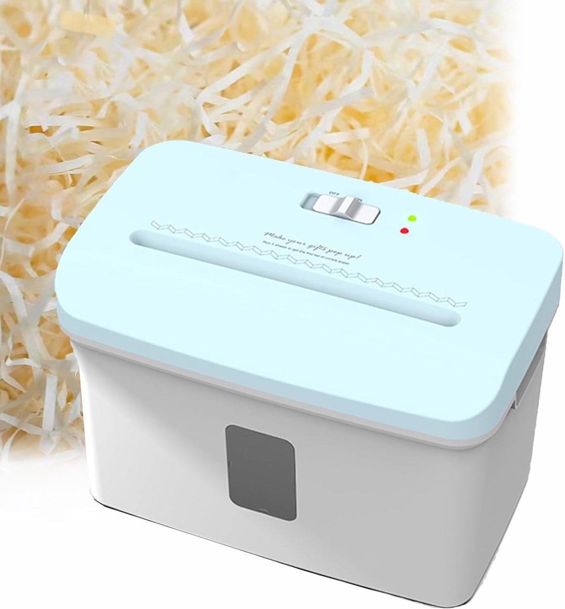 Papierversnipperaar - Zijdepapier Snijder - Knutselen - Automatische Rimpelsnijder - 8.5L Capaciteit - Blauw