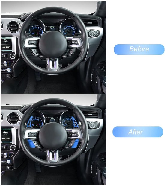 Schakelpeddelverlenging - Stuurwielpeddels - Sportief Rijden - Premium Aluminiumlegering - Directe Vervanging - Blauw — afbeelding 2