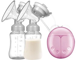 Elektrische Borstkolf - Dubbele Melkpomp - Comfortabel Kolven - Geluidsarme Motor - 300 ml - Wit