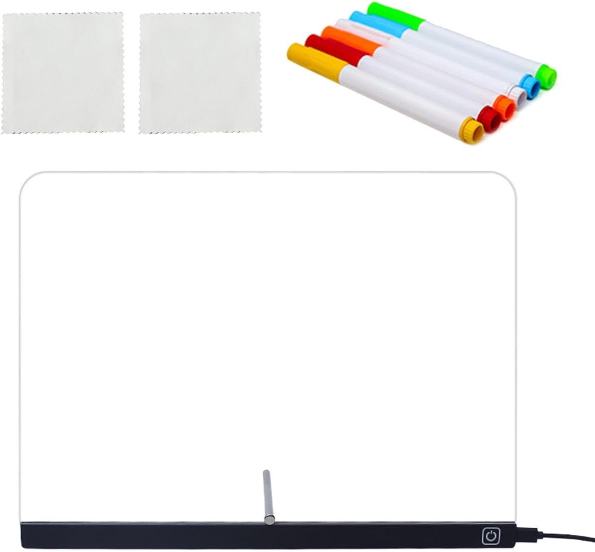 Tekenbord met licht - Acryl tablet - Creatief bezig zijn - 7 Kleurmodi - 37 cm breed - Zwart