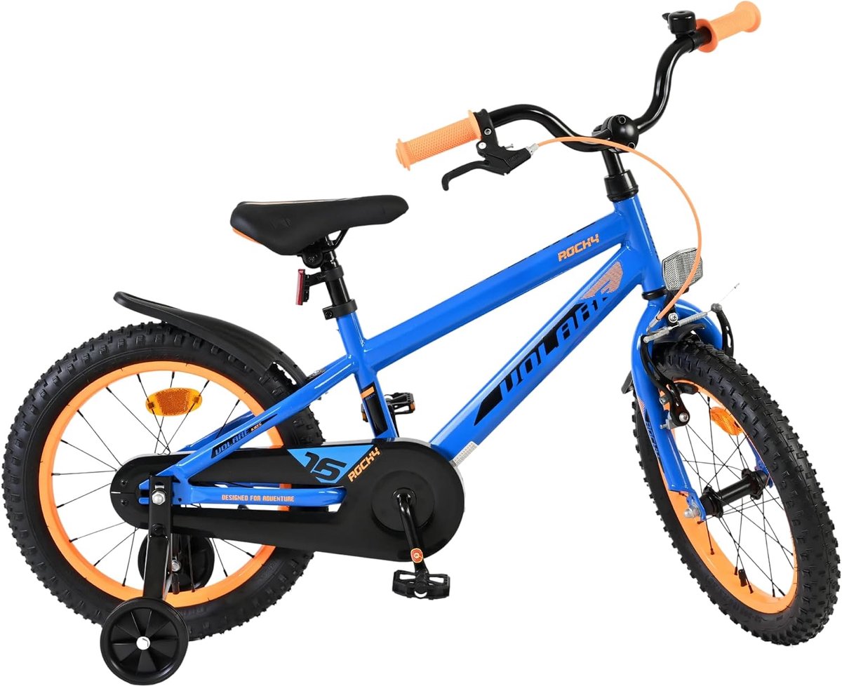 Kinderfiets - Jongensfiets Meisjesfiets - Leren Fietsen - Dubbele Remmen - 40 cm - Blauw