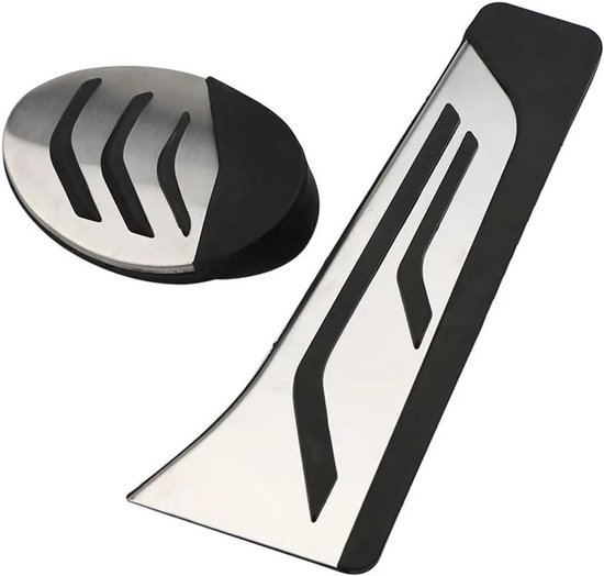 Pedaalhoezen Auto - Rem Gas Pedaal - Comfortabel Rijden - Antislip Oppervlak - Voor BMW X1 F48 - Zilver — afbeelding 2