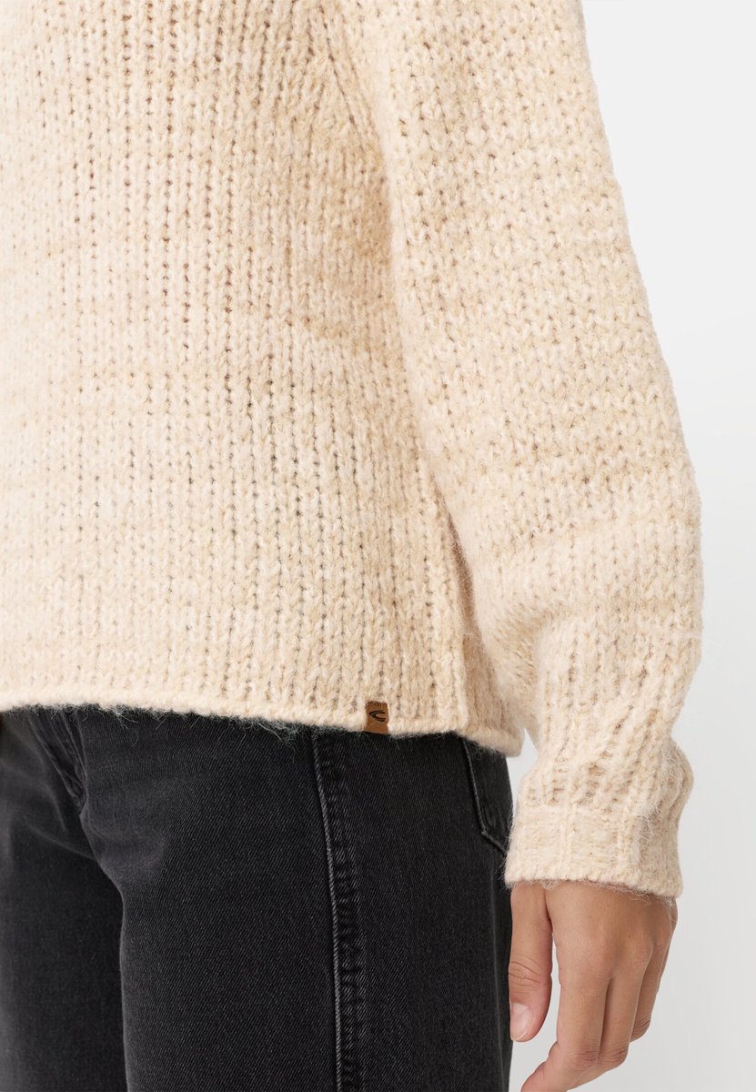 camel active Gebreide trui met wijde mouwen - Maat womenswear-L - Beige