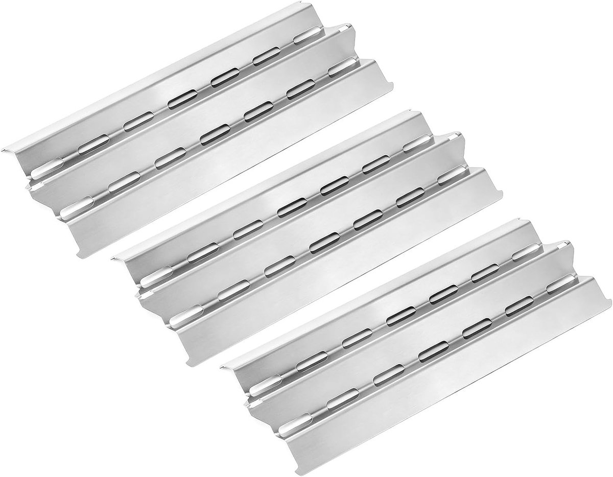 Warmteverdeler voor gasgrill - Roestvrij - 34,9 x 15,9 cm - Roestvrijstalen Branderafdekking - Voor gasbarbecue gebruik