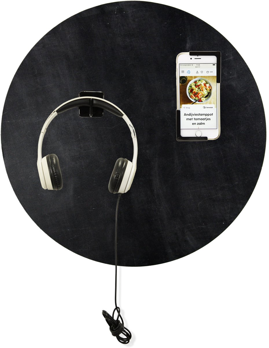 Magnetisch Krijtbord Rond - Oud Zwart - Rond - 80cm - Kamer26