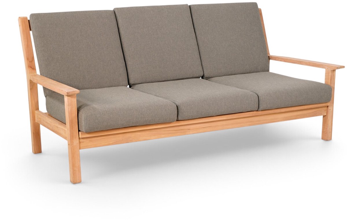 Lesli Living Loungebank Teak 180 cm incl. Kussen