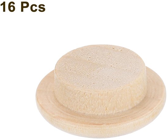 Houten Stoppen - 16 Stuks, 12mm Flachkop Houtafdekking voor Meubelprojecten — afbeelding 5