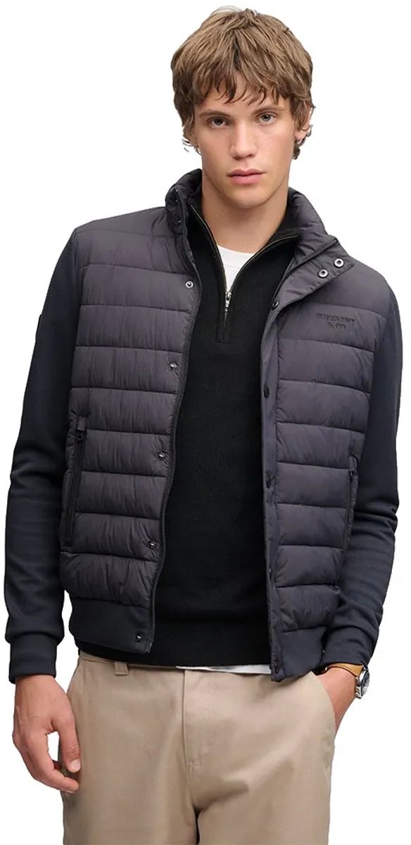 Superdry Interlock Hybrid Jas Heren Gewatteerde jassen Zwart