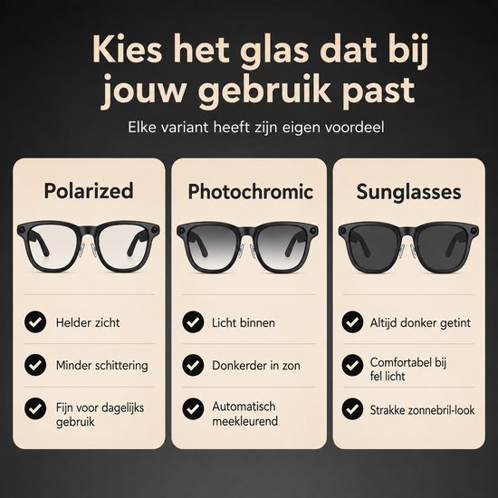 Glazen voor 8MP K&L Camerabril - Enkel geschikt voor de 8MP K&L Bril — afbeelding 2