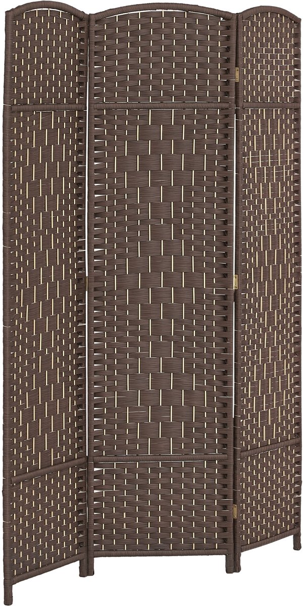 HOMCOM Kamerscherm - Polypropyleen - 135x1,7x180cm - Bruin