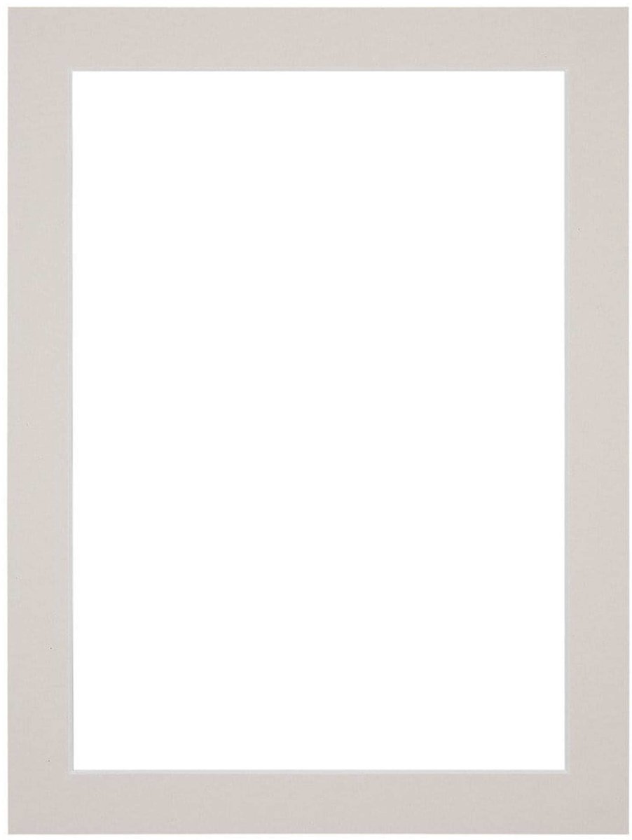 Passe-Partout Fotomaat 12x18 cm - Lijstmaat 18x24 cm - Grijs Graniet - Museumkarton - Fotolijst niet inbegrepen