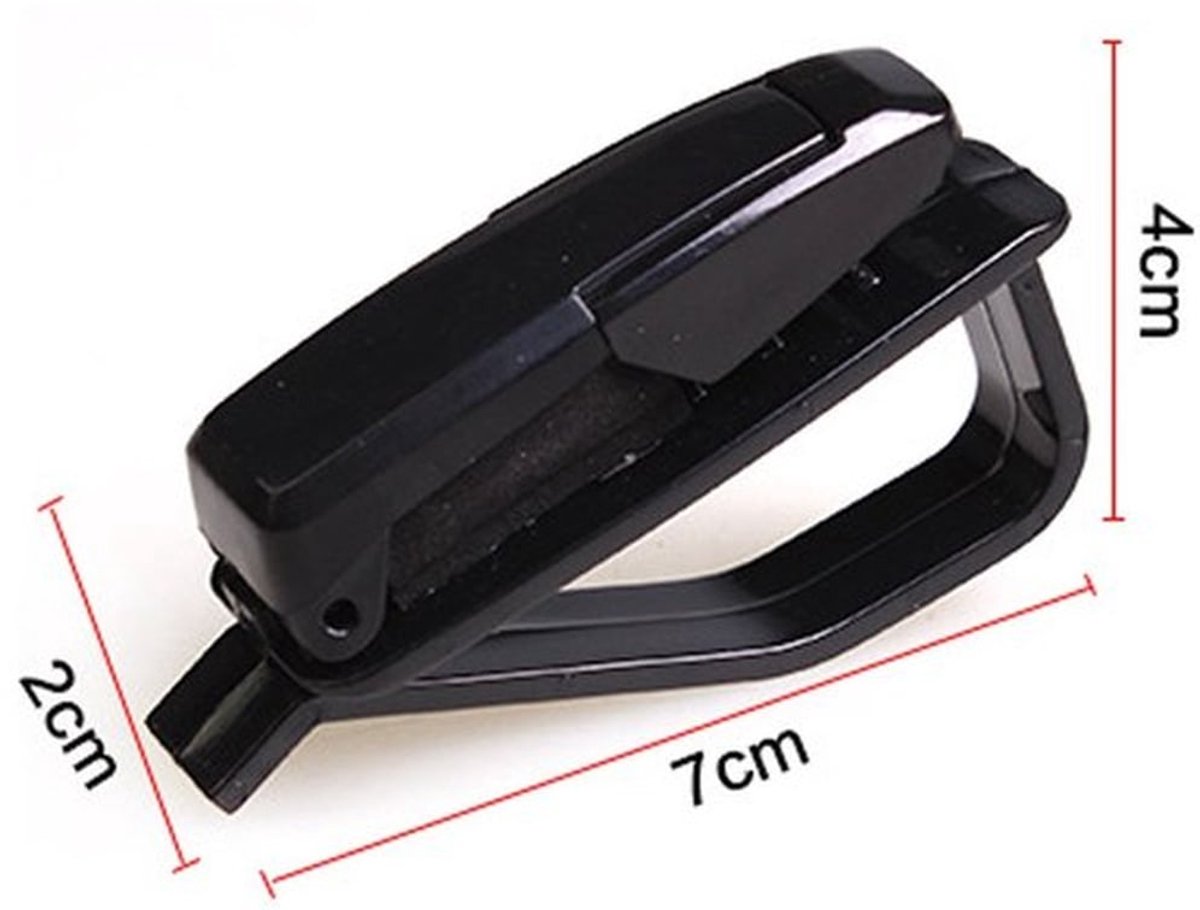 Zonnebrilhouder Auto - Zonnebril Houder - Zelfklevend - Zonnebrilhouder voor Auto - Zonnebrilhouder Auto Zonneklep - Ruimtebesparend - Materiaal: ABS kunststof - Zonnebrilclip