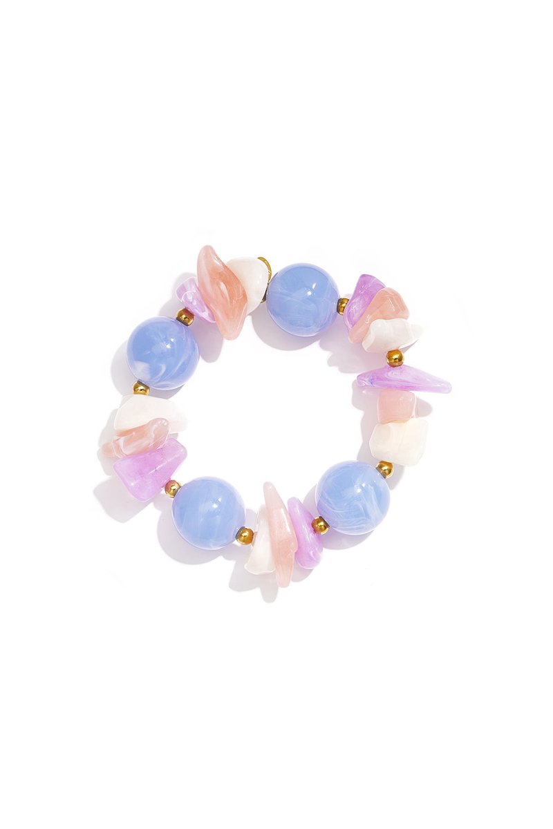 Lara - Kralen Armband - Stainless Steel - - gemengde kleur