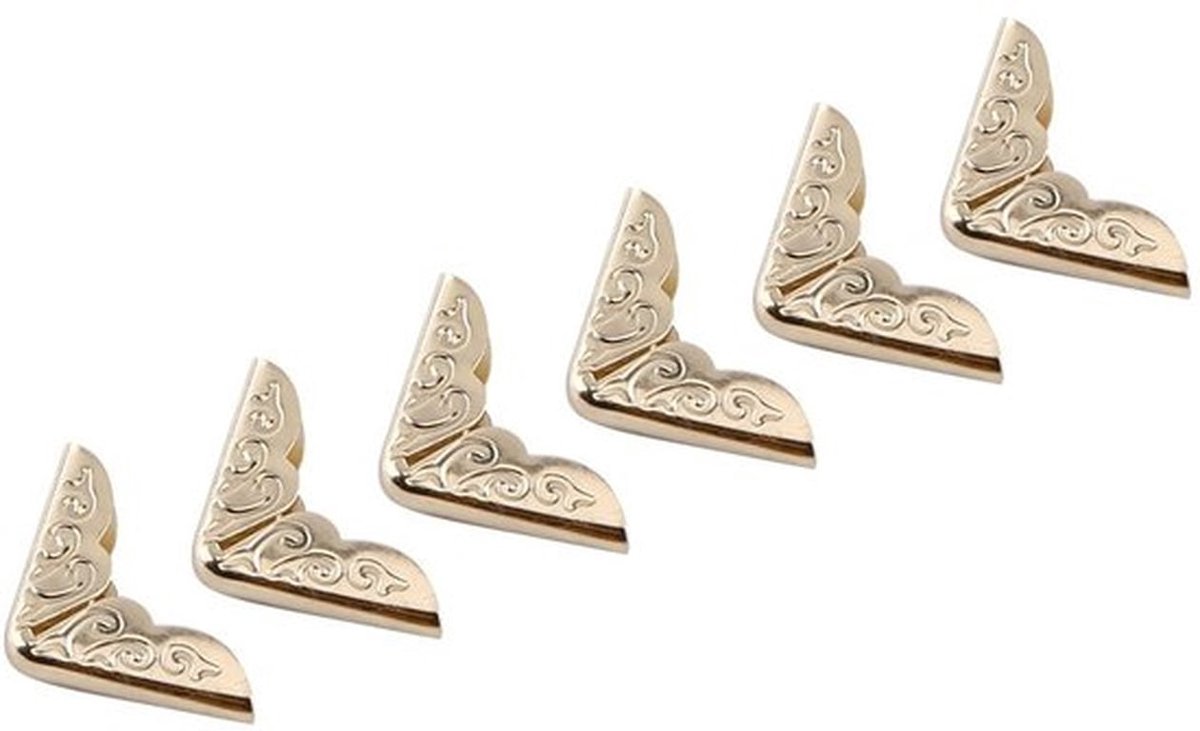 Boekhoekbeschermers 100 Stuks - Metalen Hoekbeschermers - Retro Stijl - Duurzaam Ijzer - Afmetingen 19x8mm - Corrosiebestendig