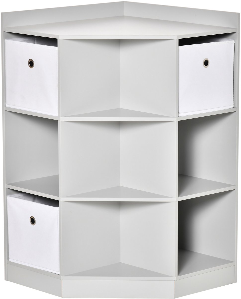 Kinderopbergrek - 3 lades van non - woven materiaal - MDF - kantelbestendig - grijs