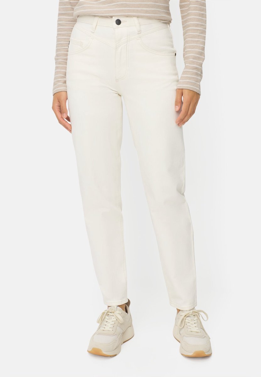 camel active Mom jeans in 5-pocketstijl - Maat womenswear-28/32 - Melkwit