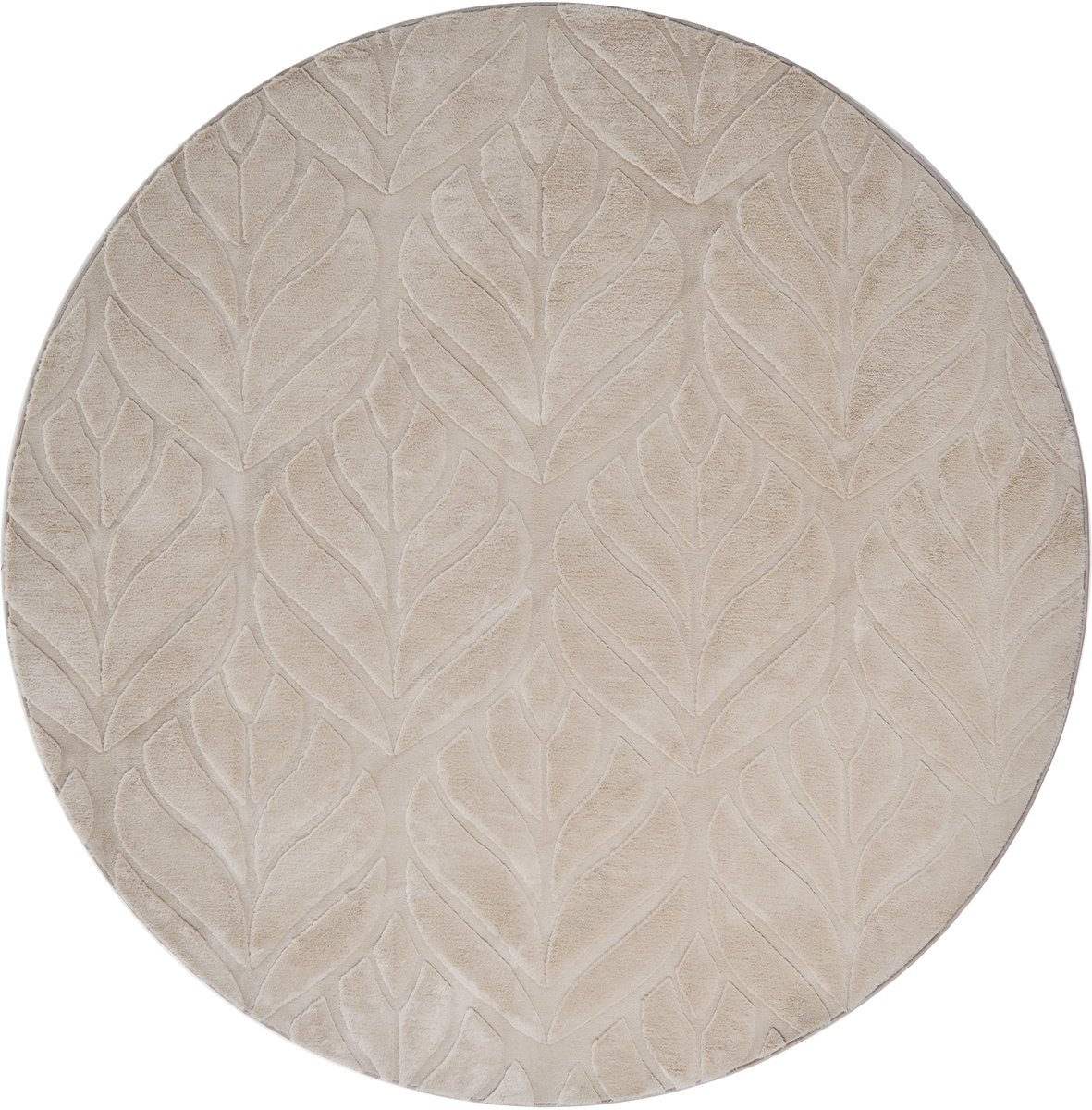 MITCHELL - Vloerkleed - Beige - ø 160 cm - Kunstbont