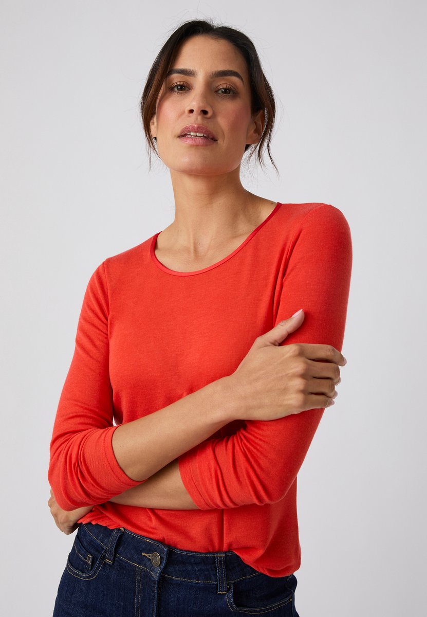 Damart - Thermolactyl Sensitive T-shirt lange mouw ronde hals - Dames - Rood - 38-40 (S)