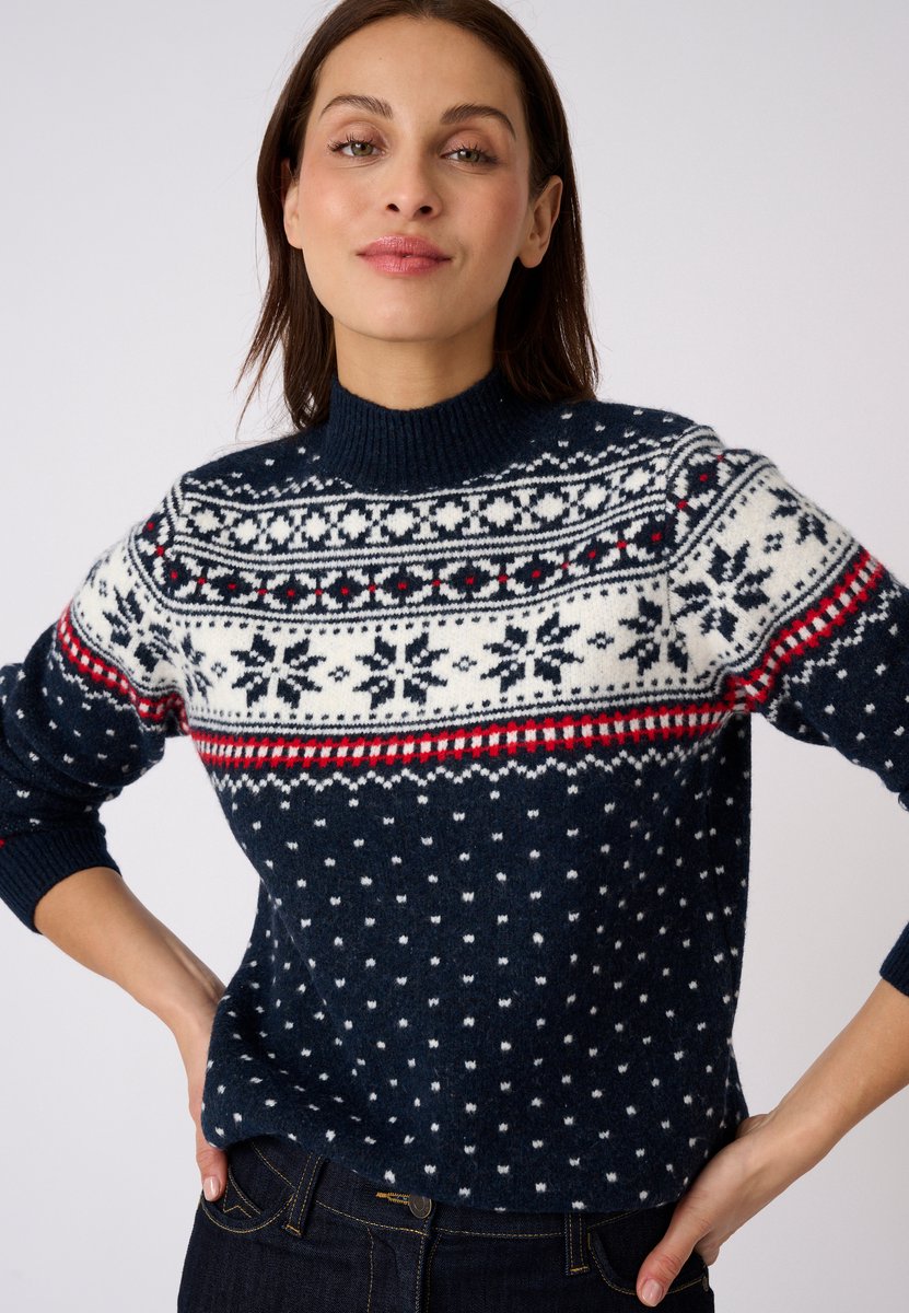 Damart - Dames kersttrui Thermolactyl - Dames - Blauw - L