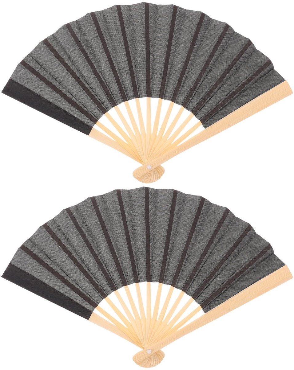 Solidchoice - Set van 6 Mini-Vouwwaaiers in Zwart voor Cosplay en Fotoshoots