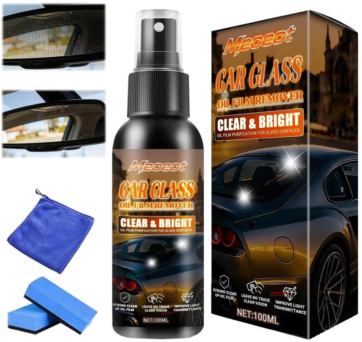 Solidchoice - Krachtige Oliefilm Verwijderaar voor Autoruiten 100ml