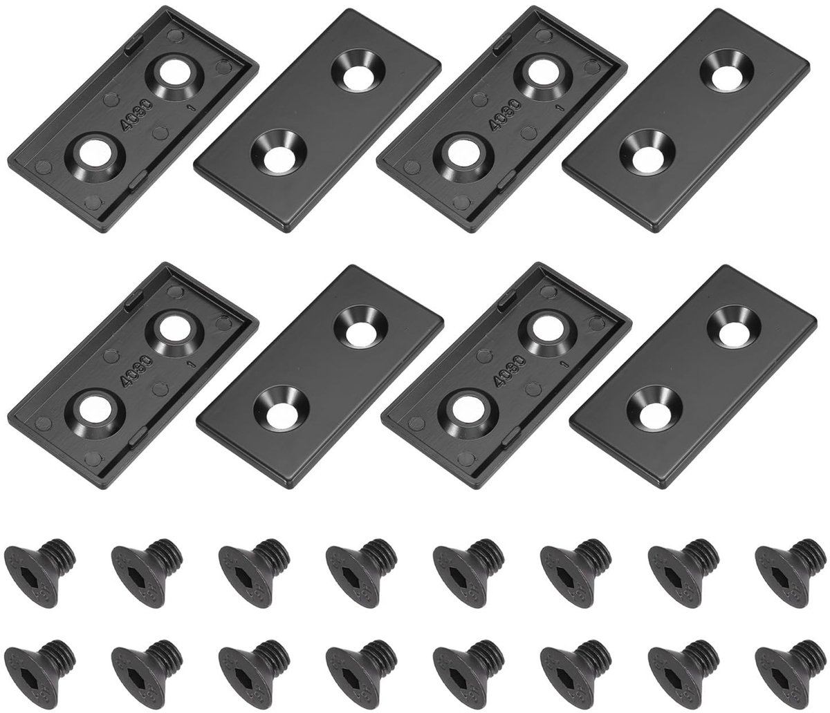 Solidchoice - Set van 8 Aluminium Eindkappen 80 x 40 mm voor Profielen